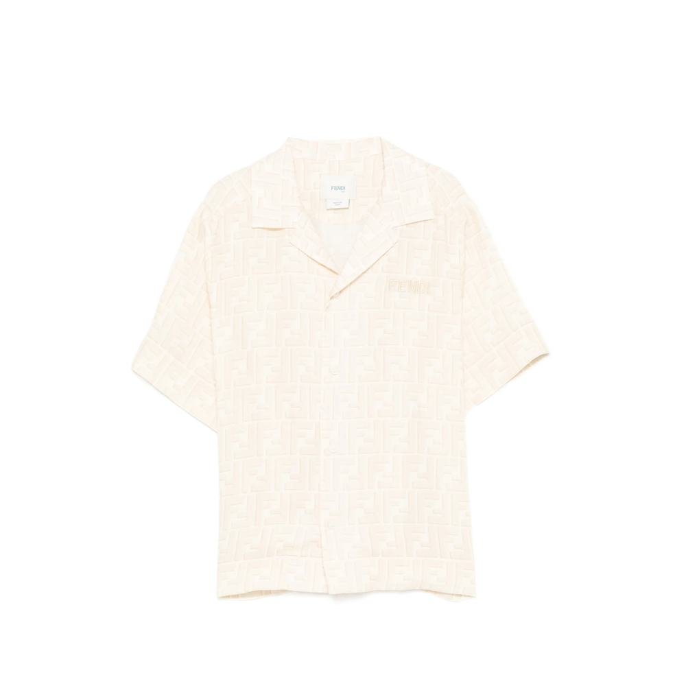 Fendi FF-print Linen Shirt