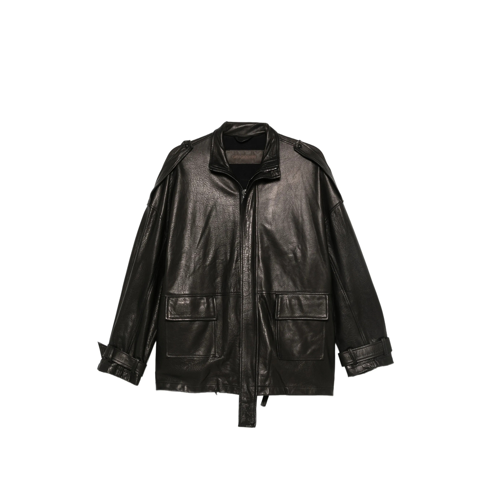 Giorgio Brato Leather Epaulette Jacket