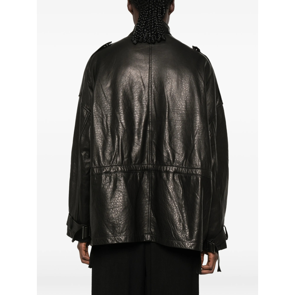 Leather Epaulette Jacket