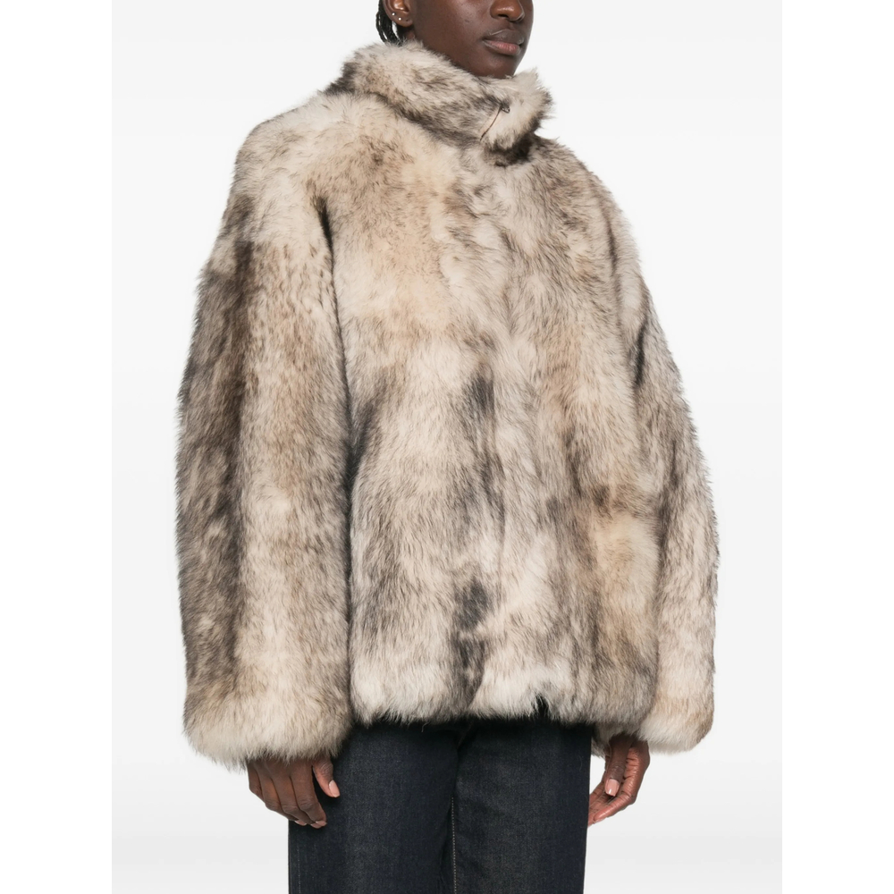 Zip-Up Faux-Fur Coat