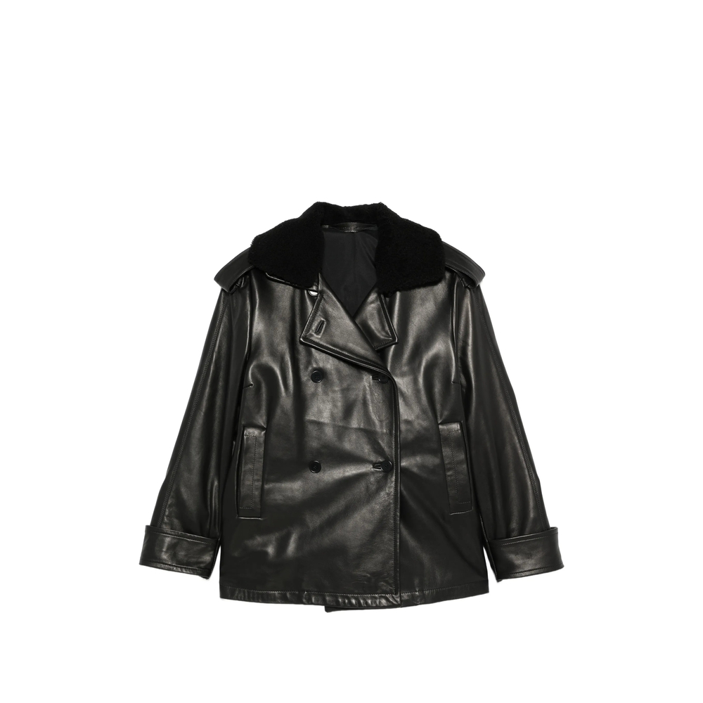 Salvatore Santoro Shearling-collar Double-breasted Jacket