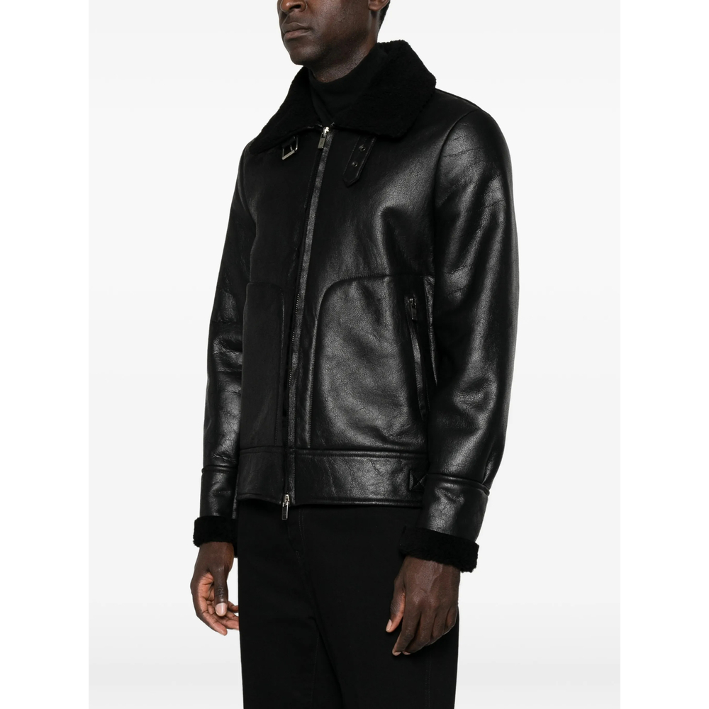 Shearling-Collar Jacket