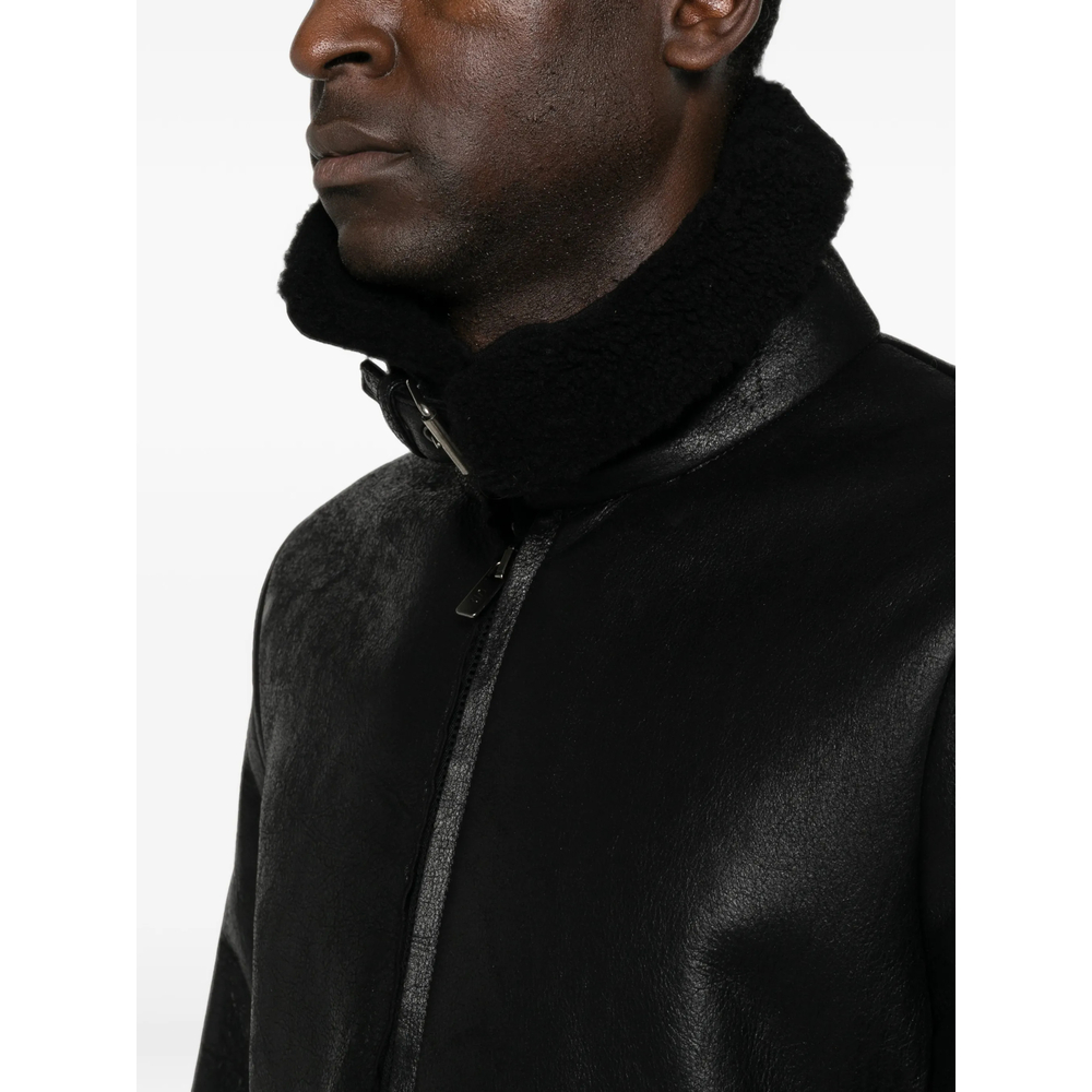 Shearling-Collar Jacket