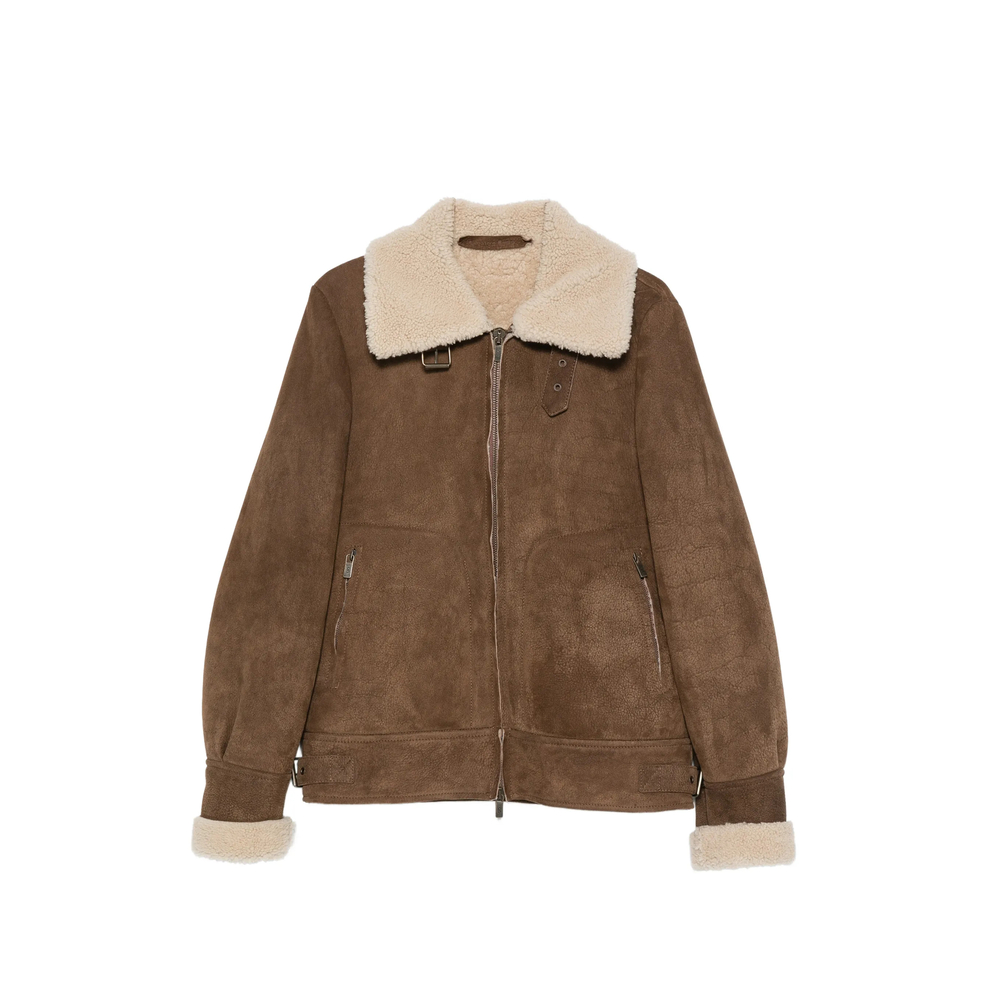 Shearling-Trim Jacket