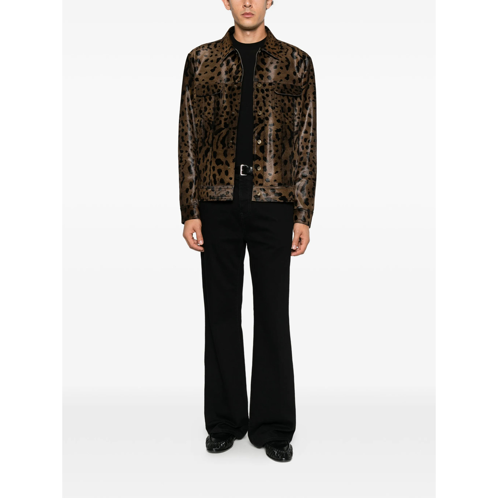 Leopard-Print Shearling Jacket