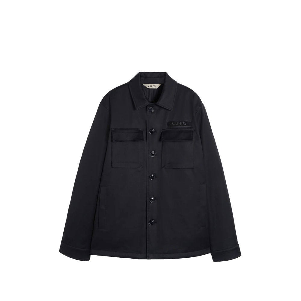 Logo-Patch Button-Up Shirt