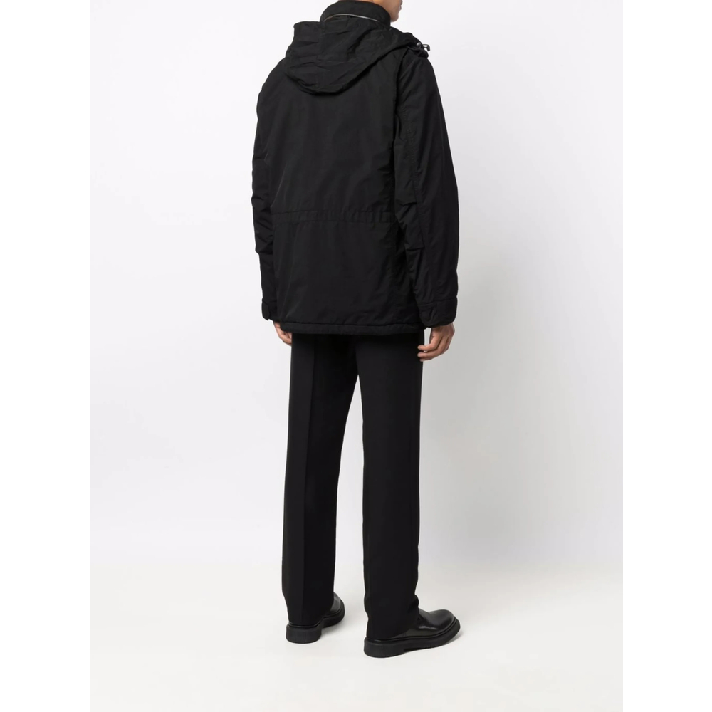 Cargo-Pocket Hooded Coat