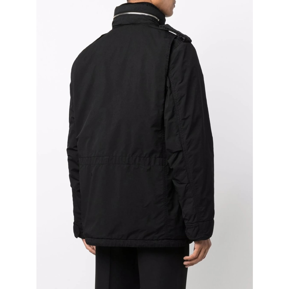 Cargo-Pocket Hooded Coat