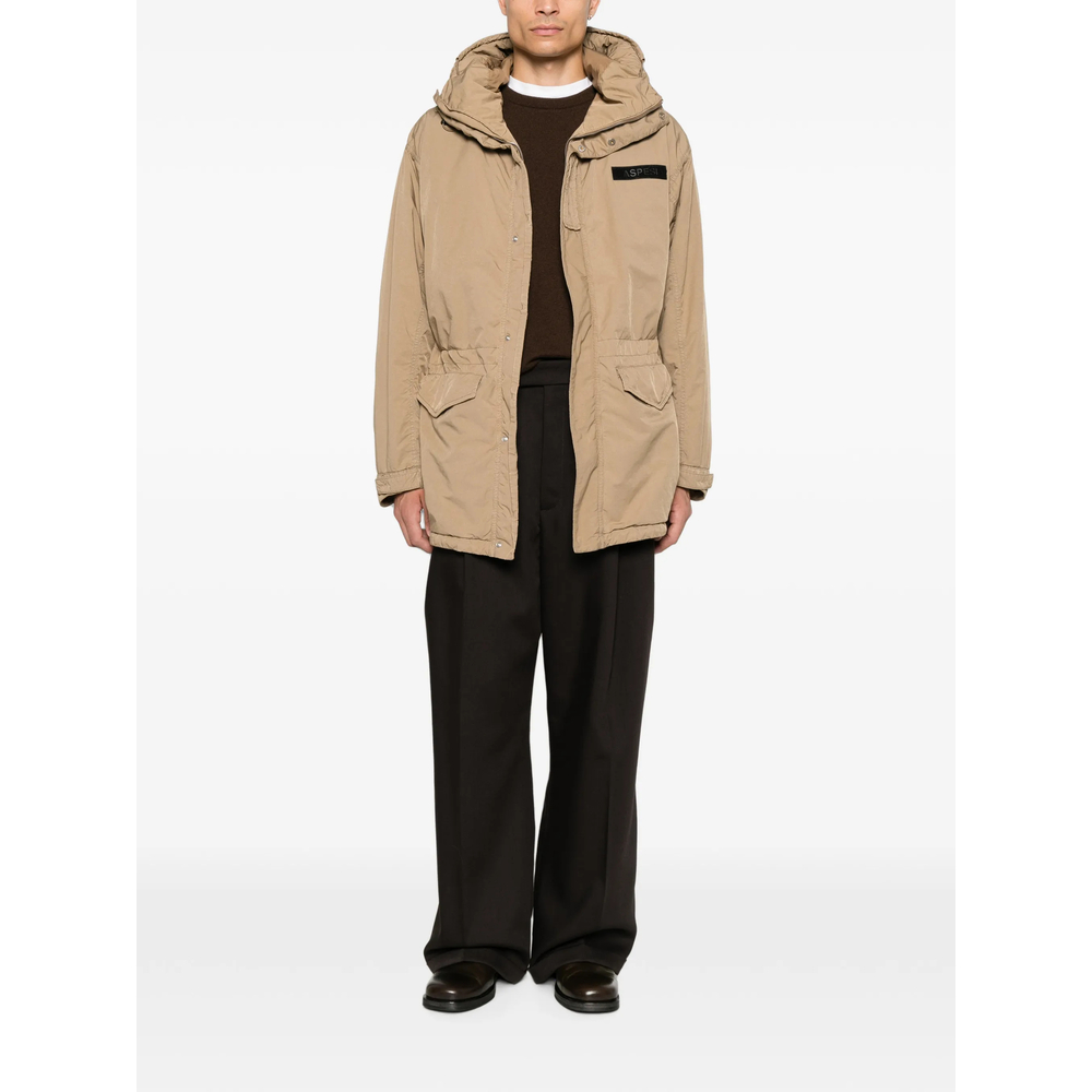 Hooded Logo-Patch Jacket