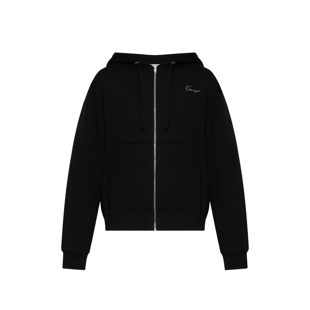 Kenzo Logo-embroidered Zip-up Hoodie