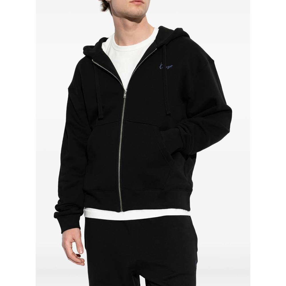 Logo-Embroidered Zip-Up Hoodie