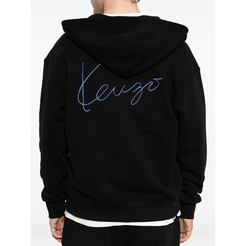 Logo-Embroidered Zip-Up Hoodie