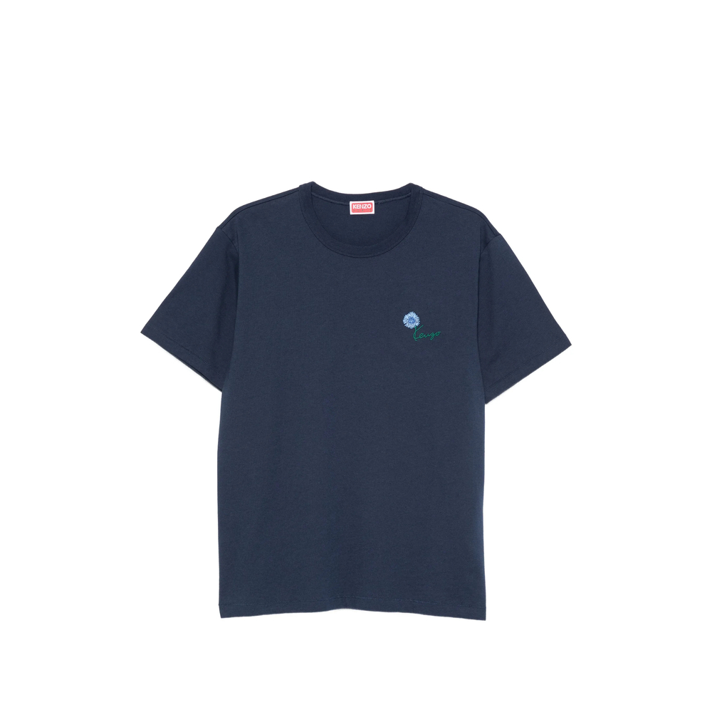 Kenzo Flower-embroidered Logo-print T-shirt