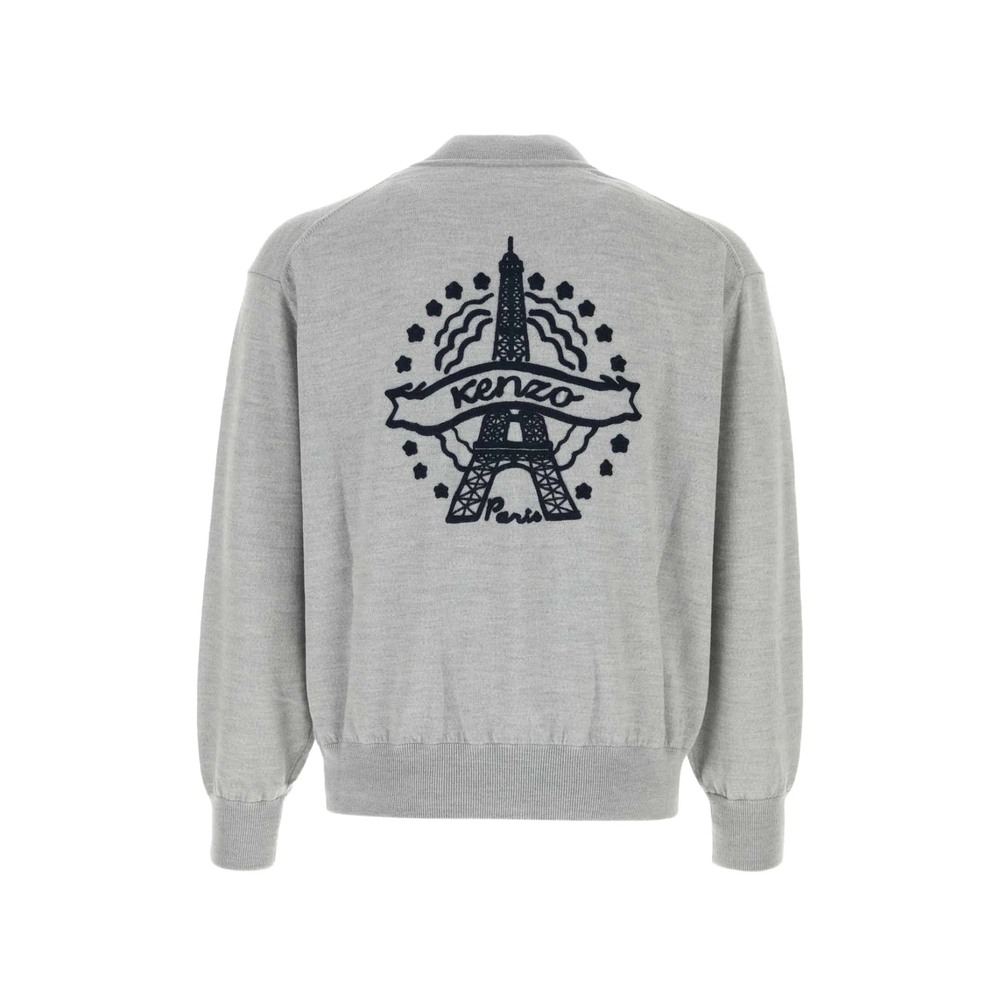 Eiffel Tower Zip-Up Cardigan