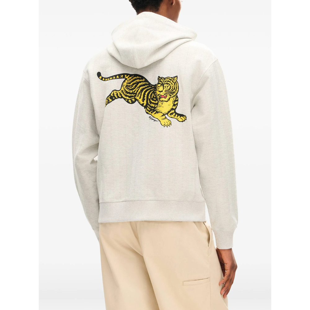 Jumping Tiger Herringbone Hoodie