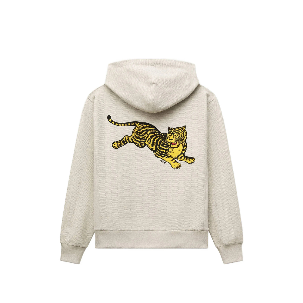 Jumping Tiger Herringbone Hoodie
