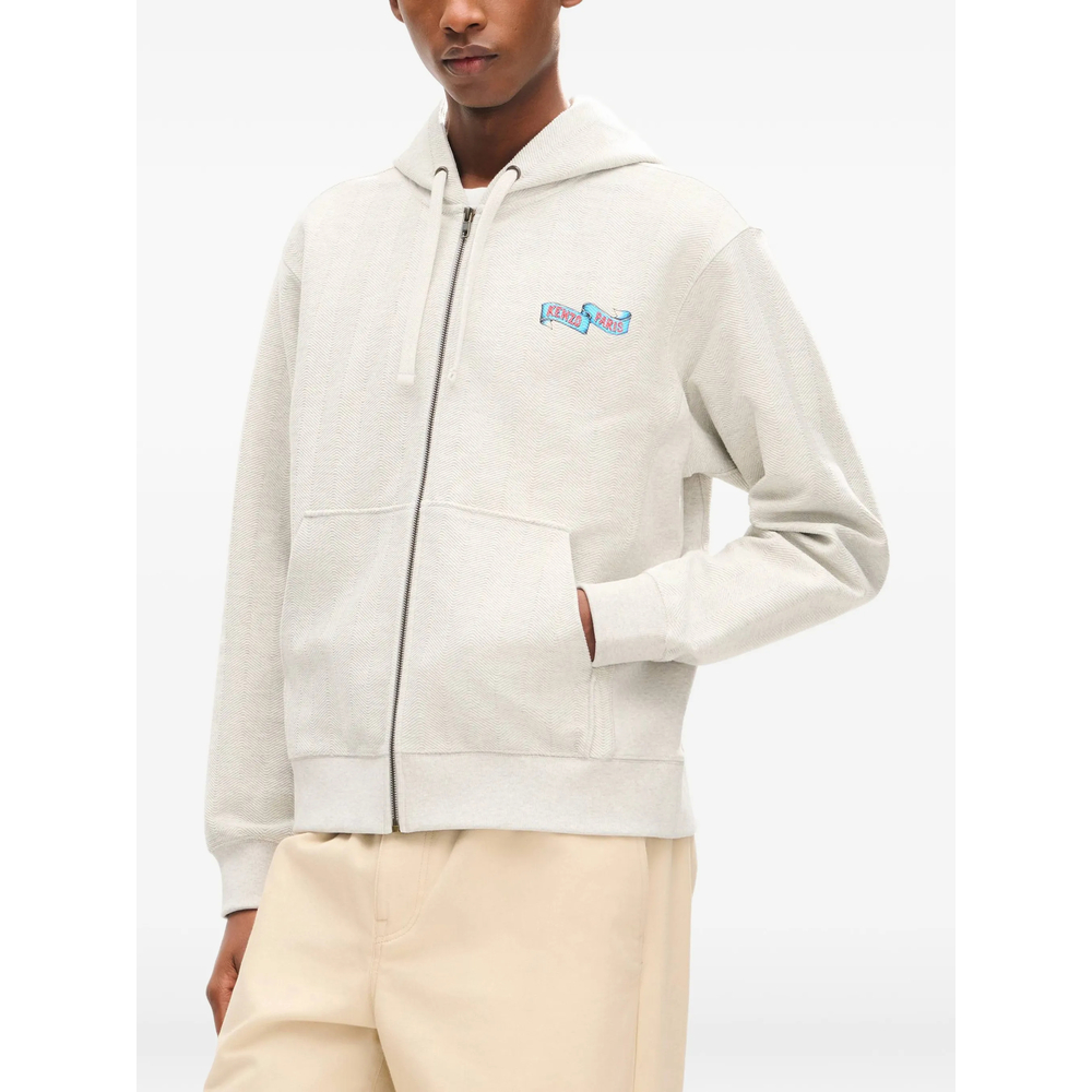 Jumping Tiger Herringbone Hoodie