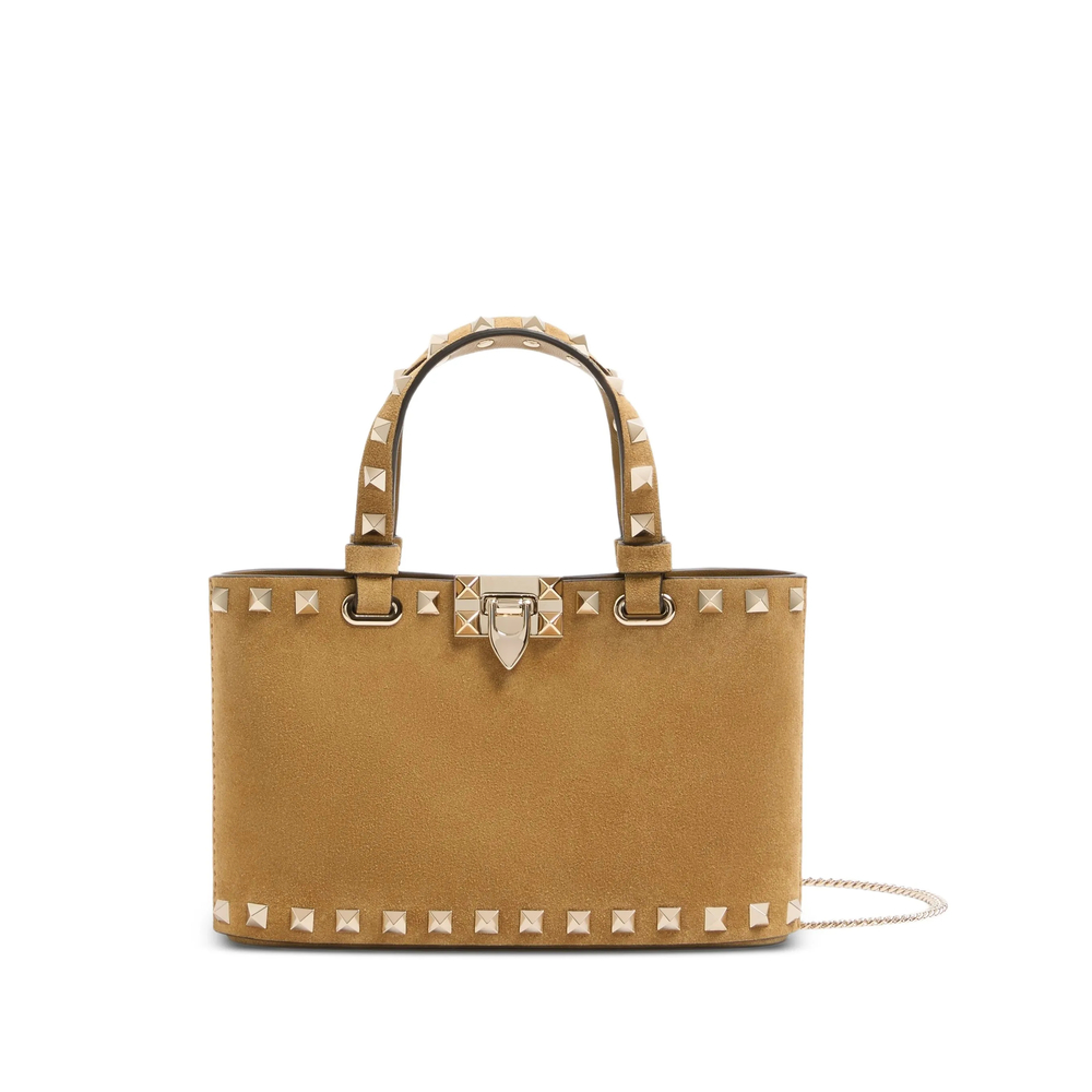 Garavani Rockstud Mini Suede Shopping Bag