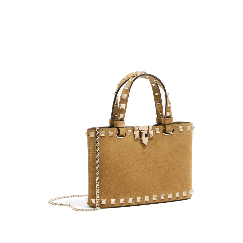 Garavani Rockstud Mini Suede Shopping Bag