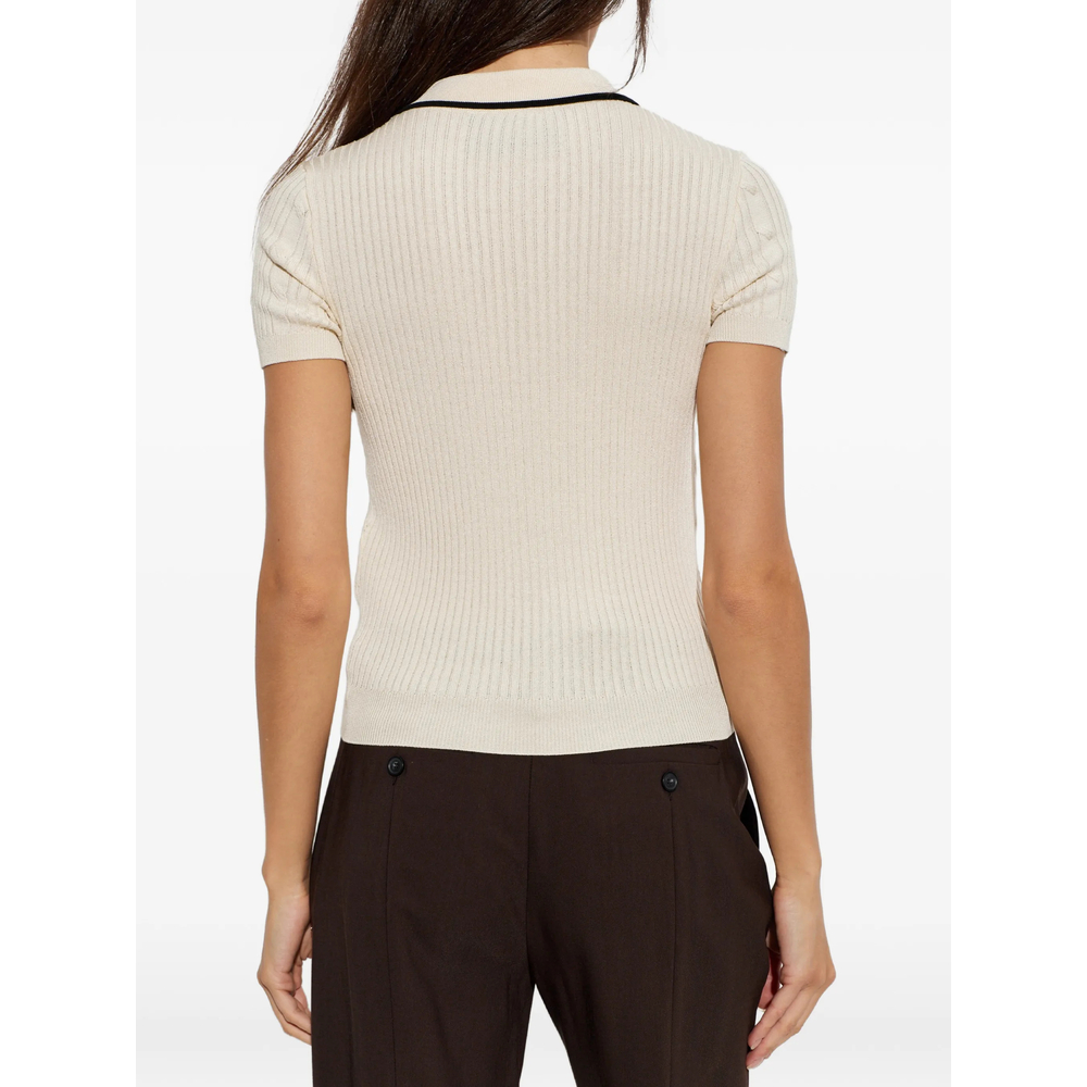 Logo-Embroidered Cable-Knit Top