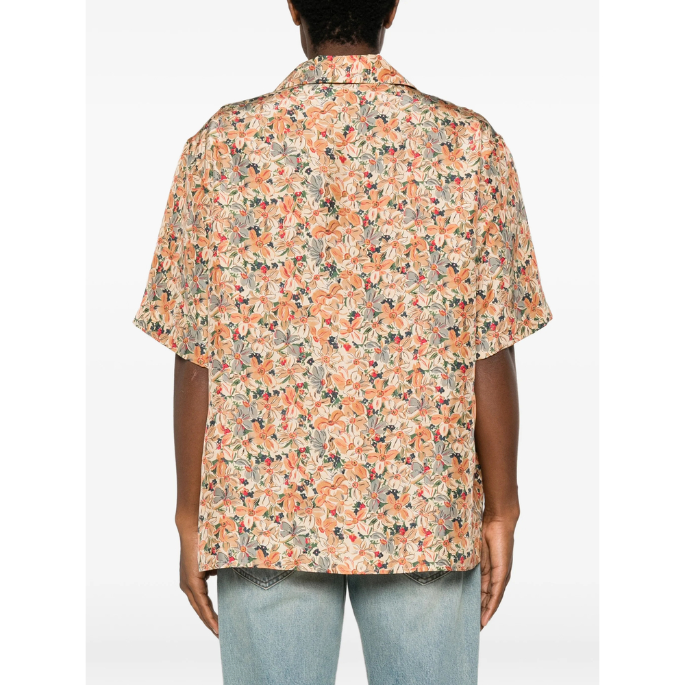Floral-Print Camp-Collar Button-Down Shirt