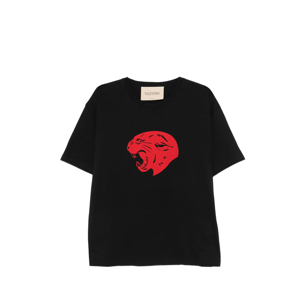 Panther-Print Cotton T-Shirt