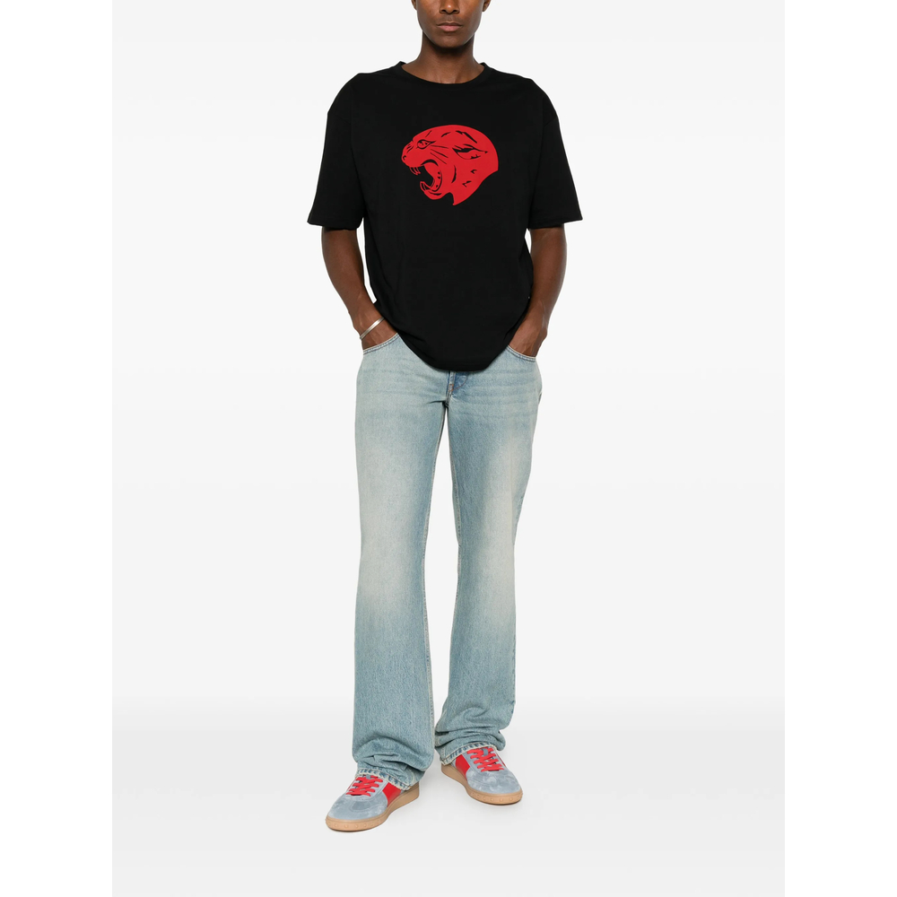 Panther-Print Cotton T-Shirt