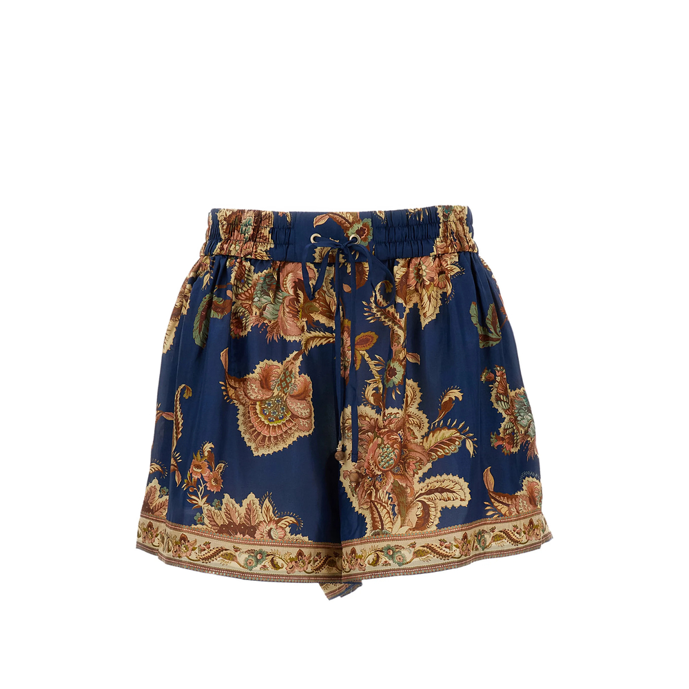 Zimmermann Aster Printed Silk Shorts　Zimmermann アスター プリント シルク ショーツ Zimmermann