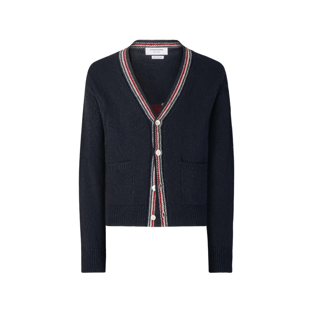 Thom Browne Donegal Intarsia Hector Patchwork Cardigan