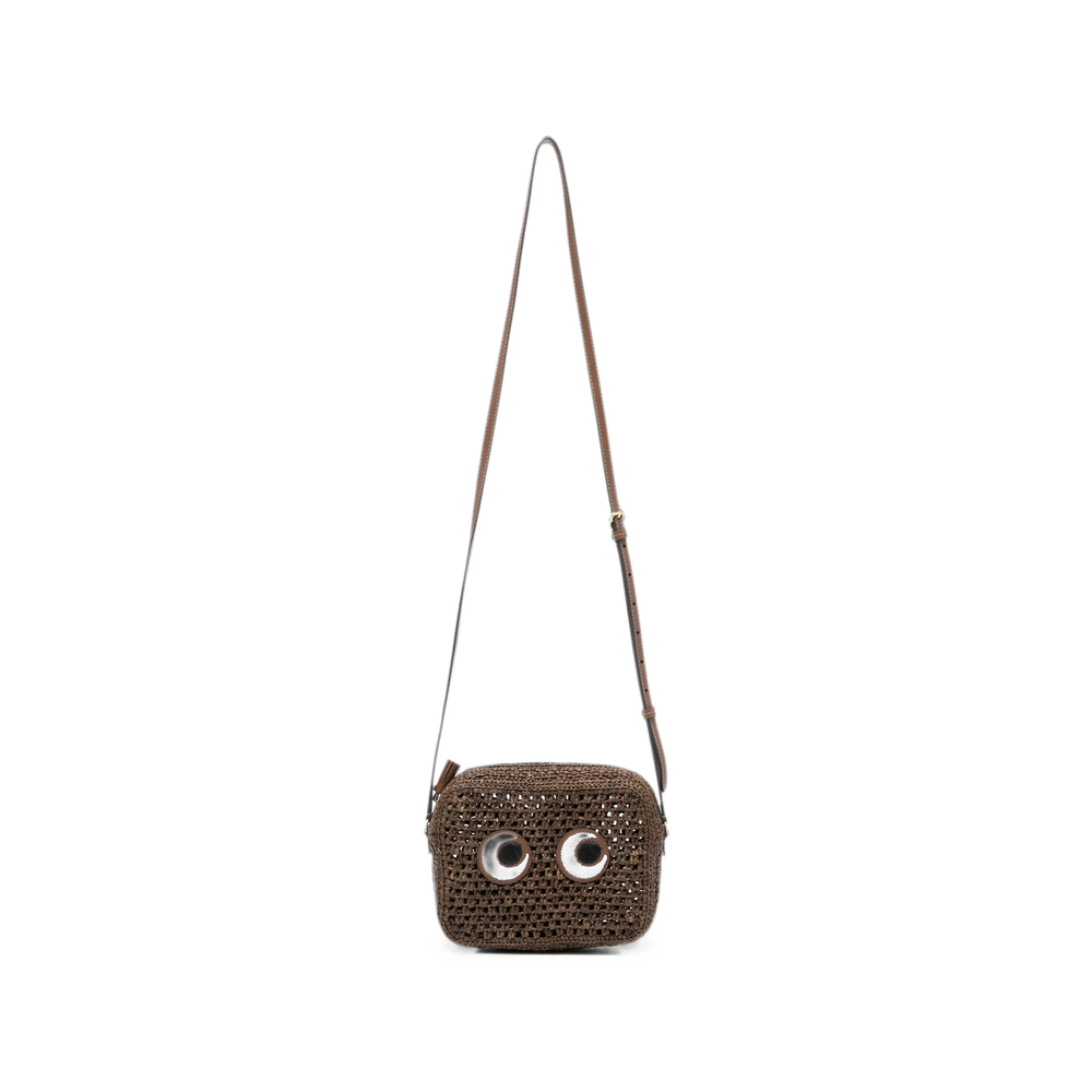 Anya Hindmarch Eyes-motif Cross-body Bag In Brown