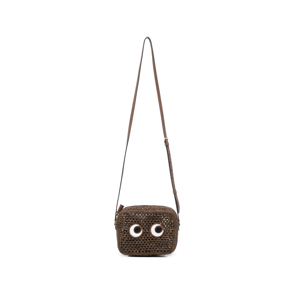 Anya Hindmarch Natural Raffia Eyes Cross-body
