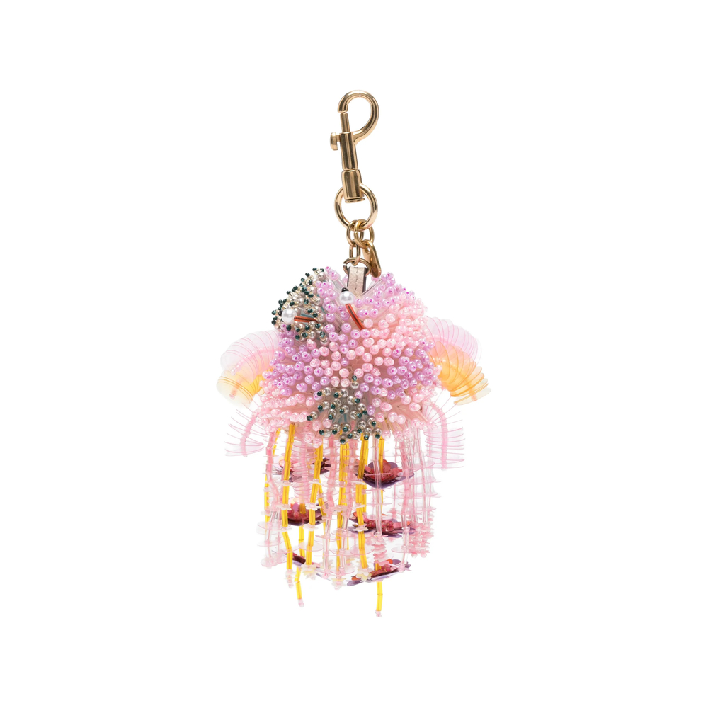 Anya Hindmarch Embellished Creature Charm Satin And Sequins In Multi