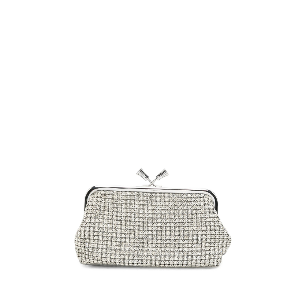 Anya Hindmarch Crystal-embellished Tassel-clasp Clutch Bag