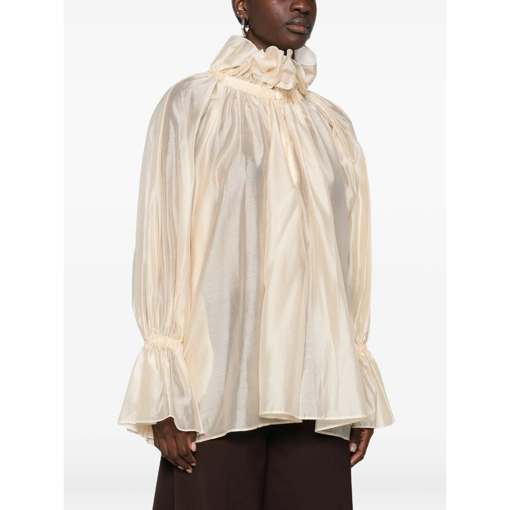 Estelle Ruffled High-Neck Blouse