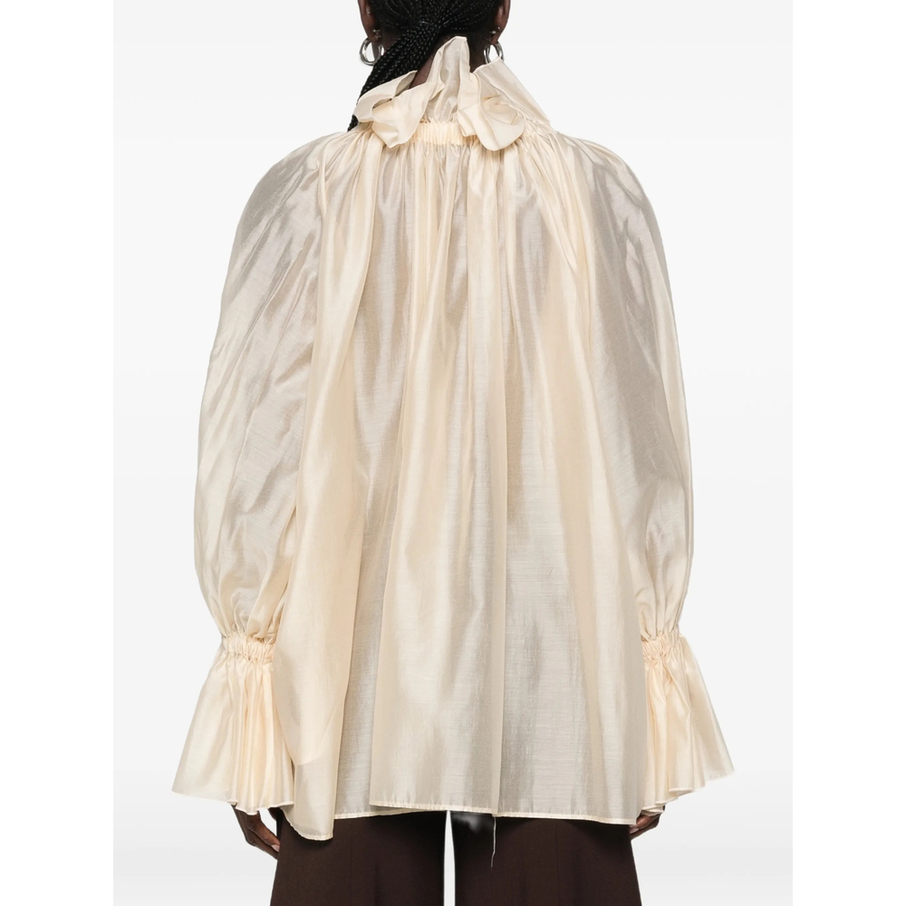 Estelle Ruffled High-Neck Blouse