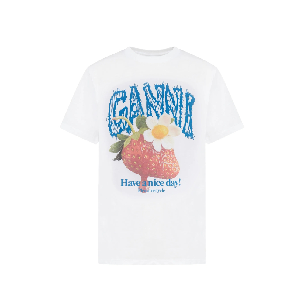 Ganni T-shirt With Strawberry