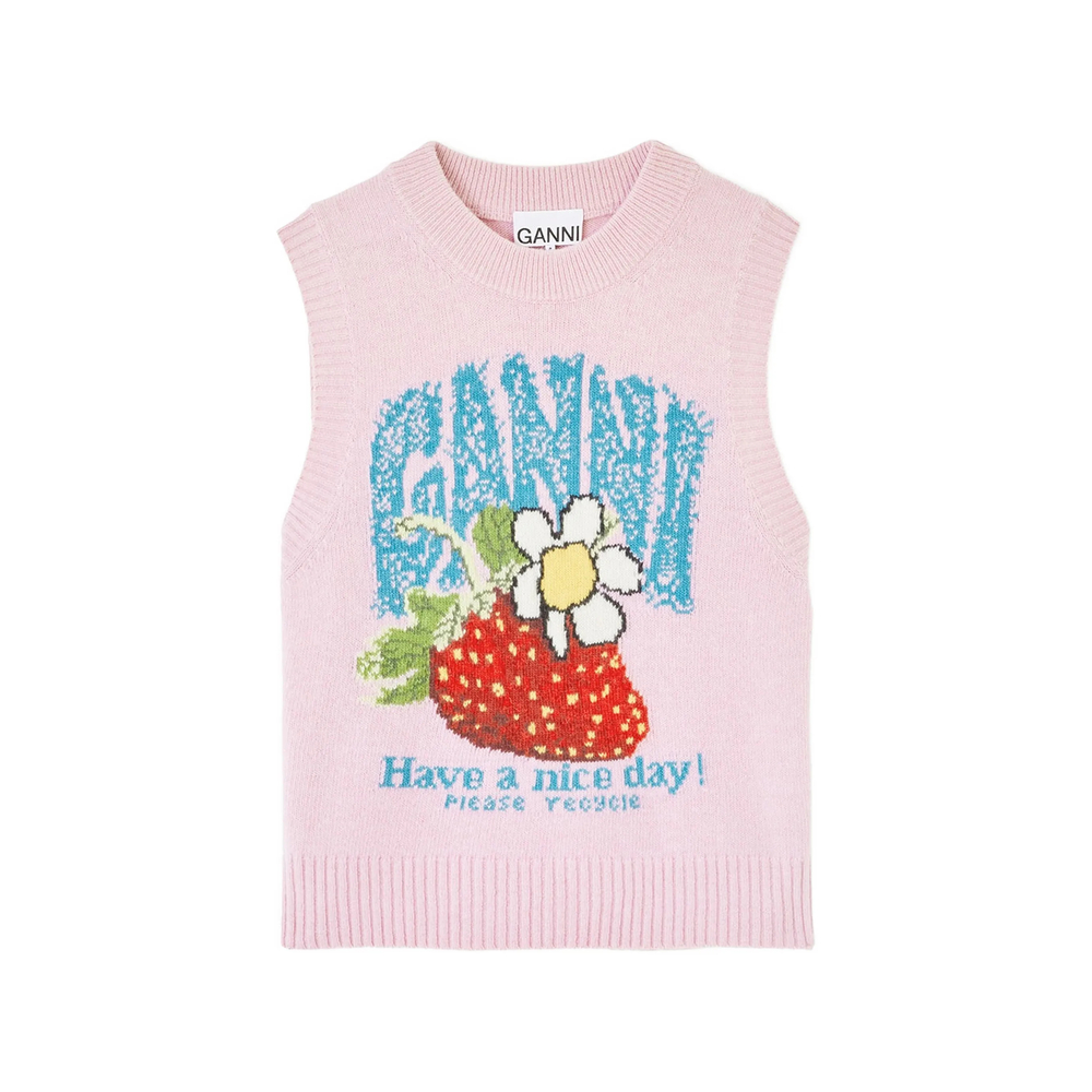 Ganni Vest With Strawberry