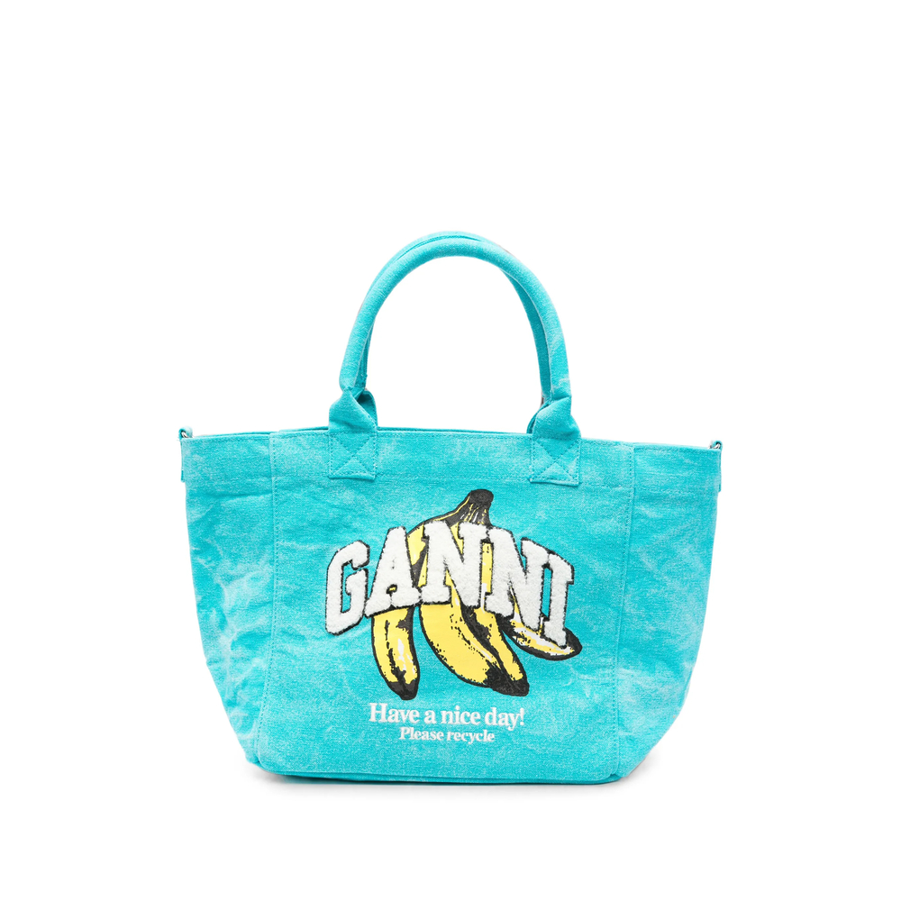 Ganni Banana-print Tote Bag