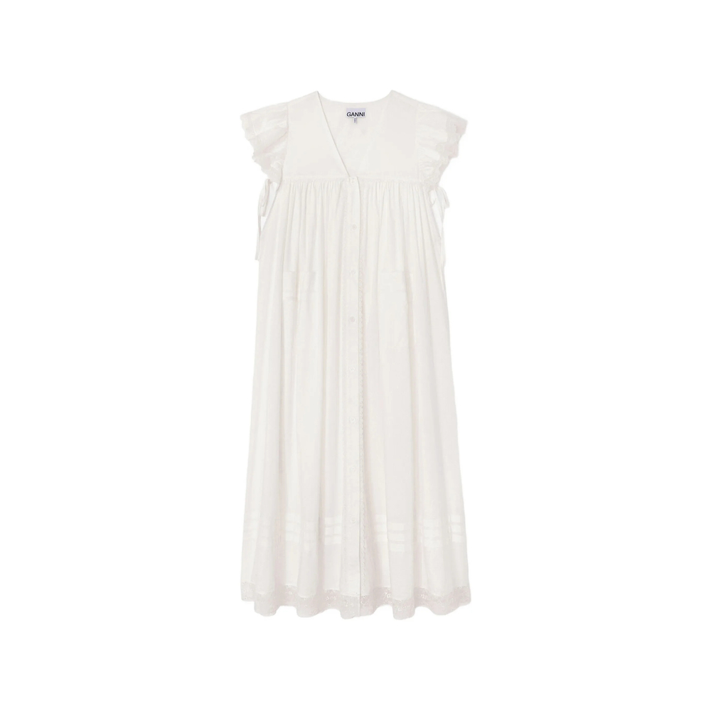 Ganni Dress In Cotton