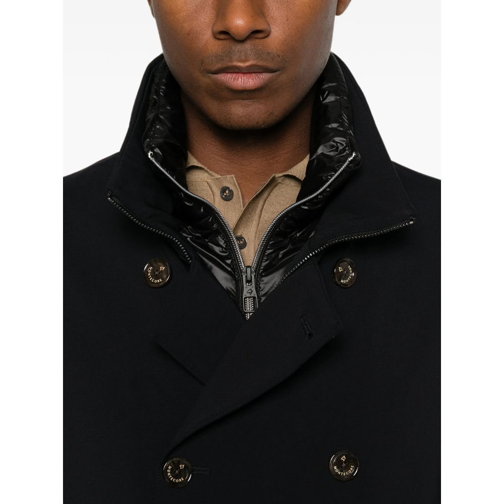 Double-Breasted High-Neck Jacket
