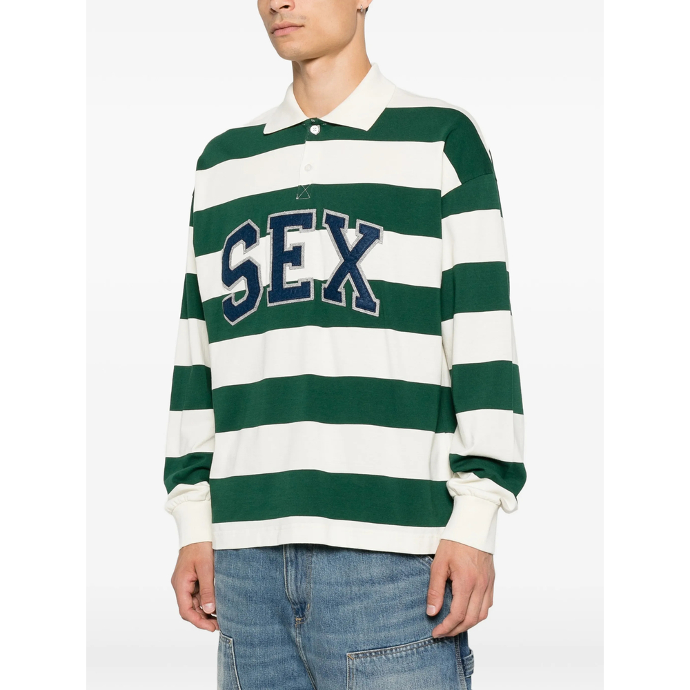 Striped-Pattern Polo Shirt