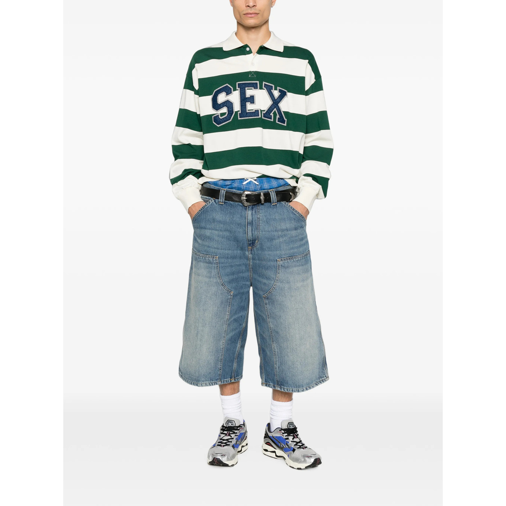 Striped-Pattern Polo Shirt