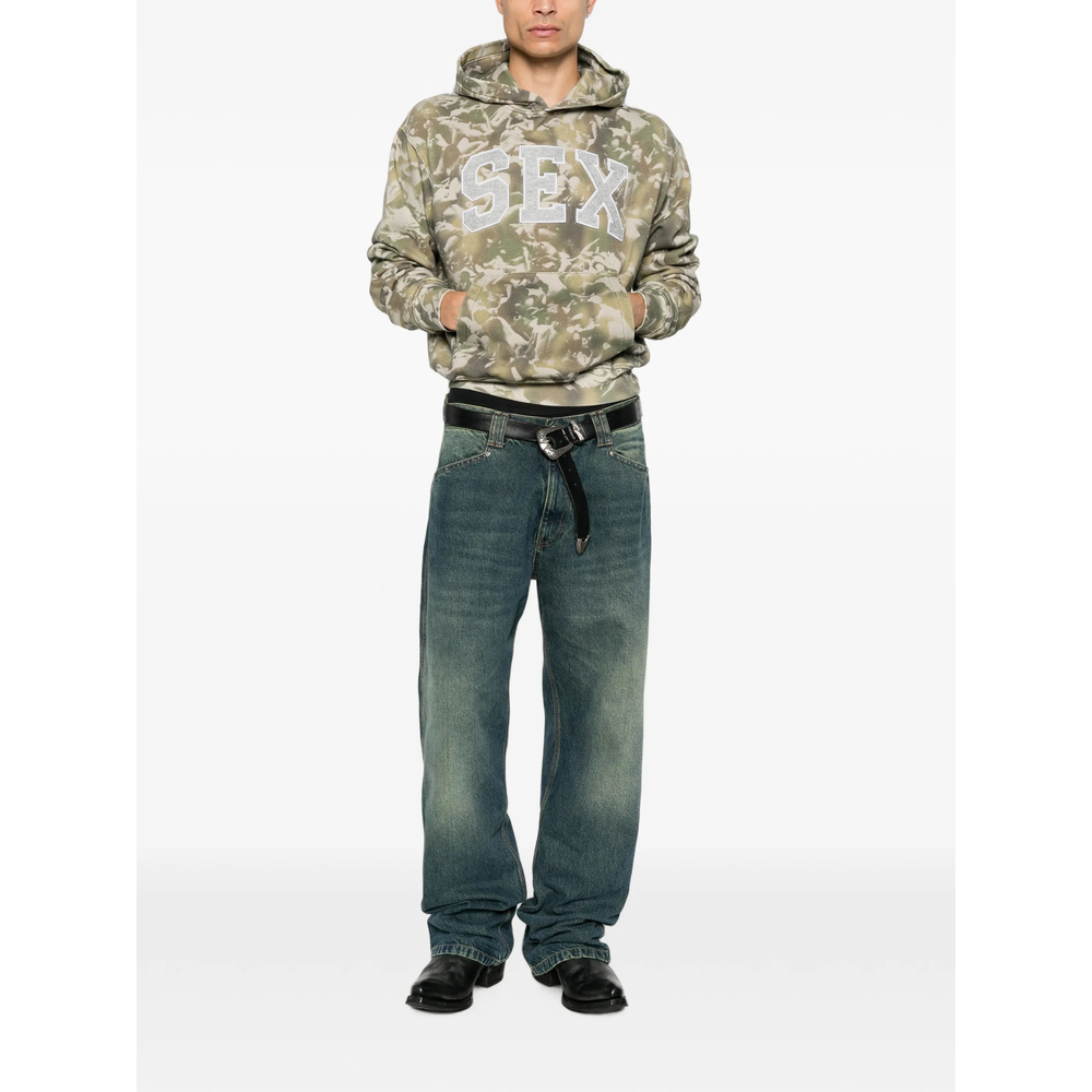 The Sex Graphic-Print Fleece-Patch Hoodie