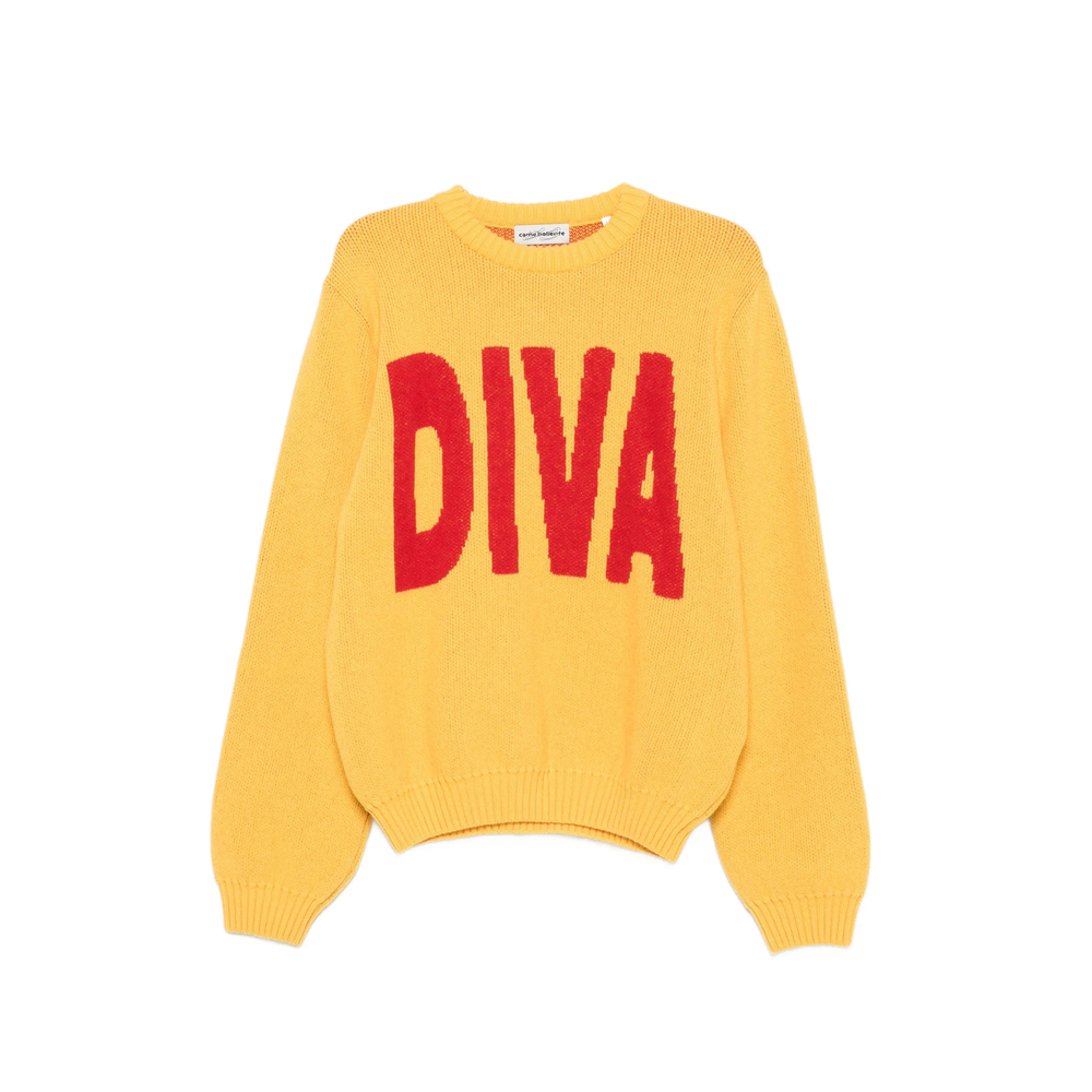 Carne Bollente Such A Diva Intarsia-knit Sweater