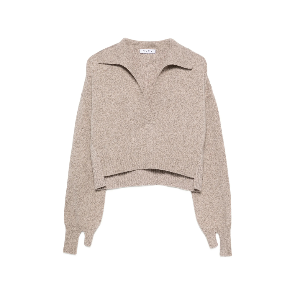 Ely Ely Spread-collar Sweater In Black