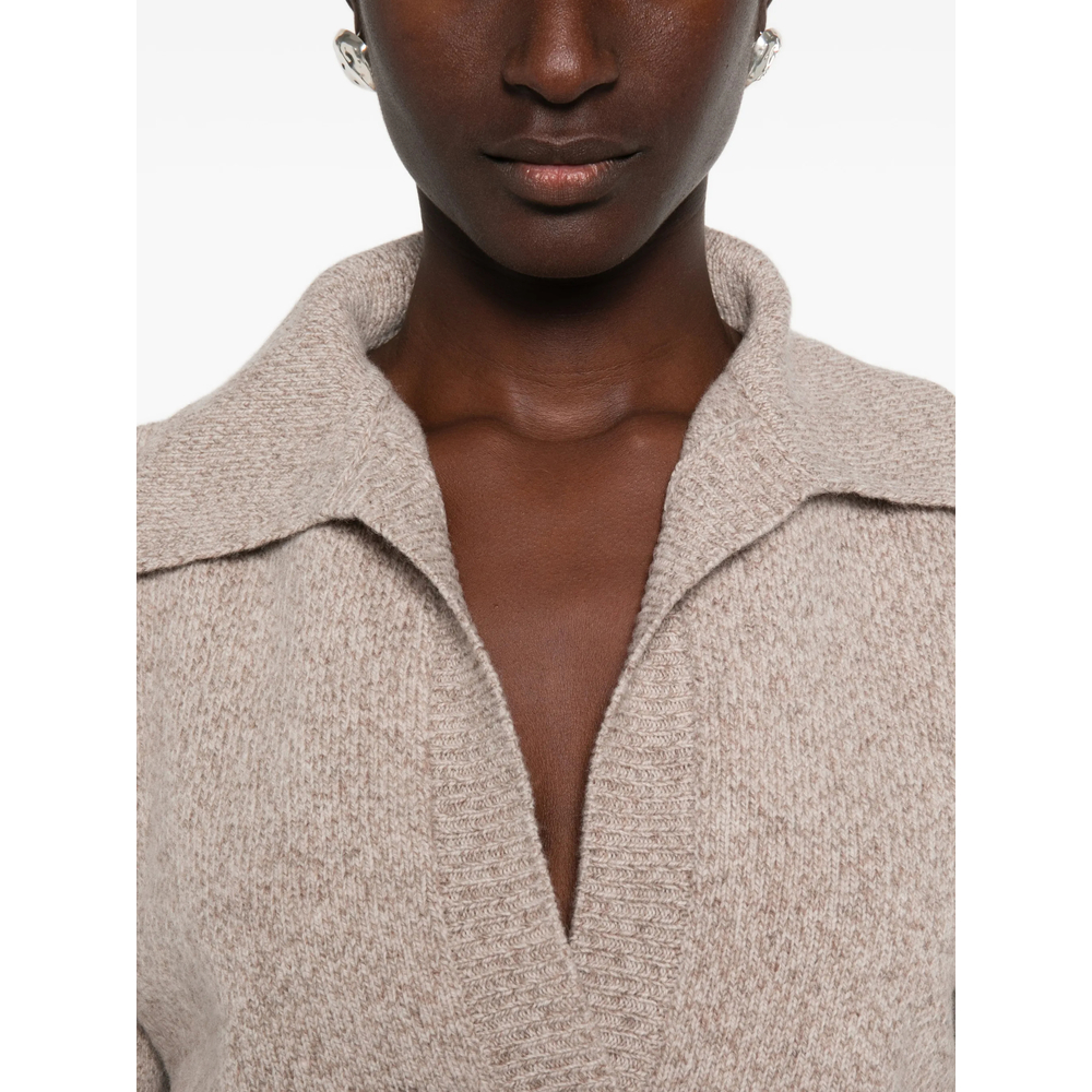 Spread-Collar Sweater