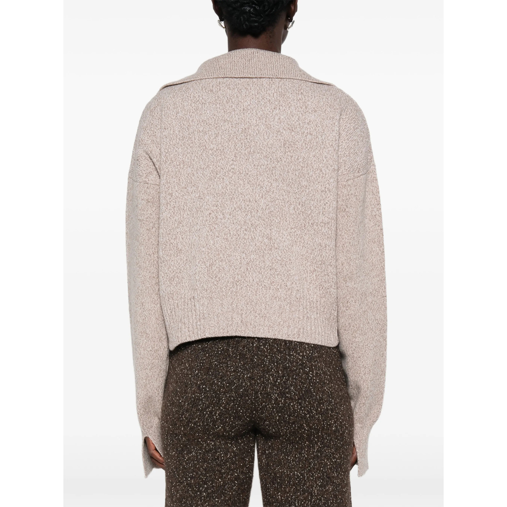 Spread-Collar Sweater