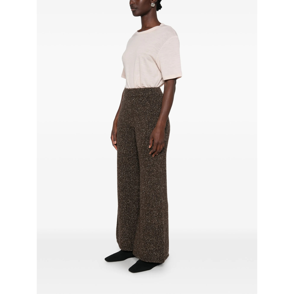 Ely Ely Cecile Speckled Trousers In Brown