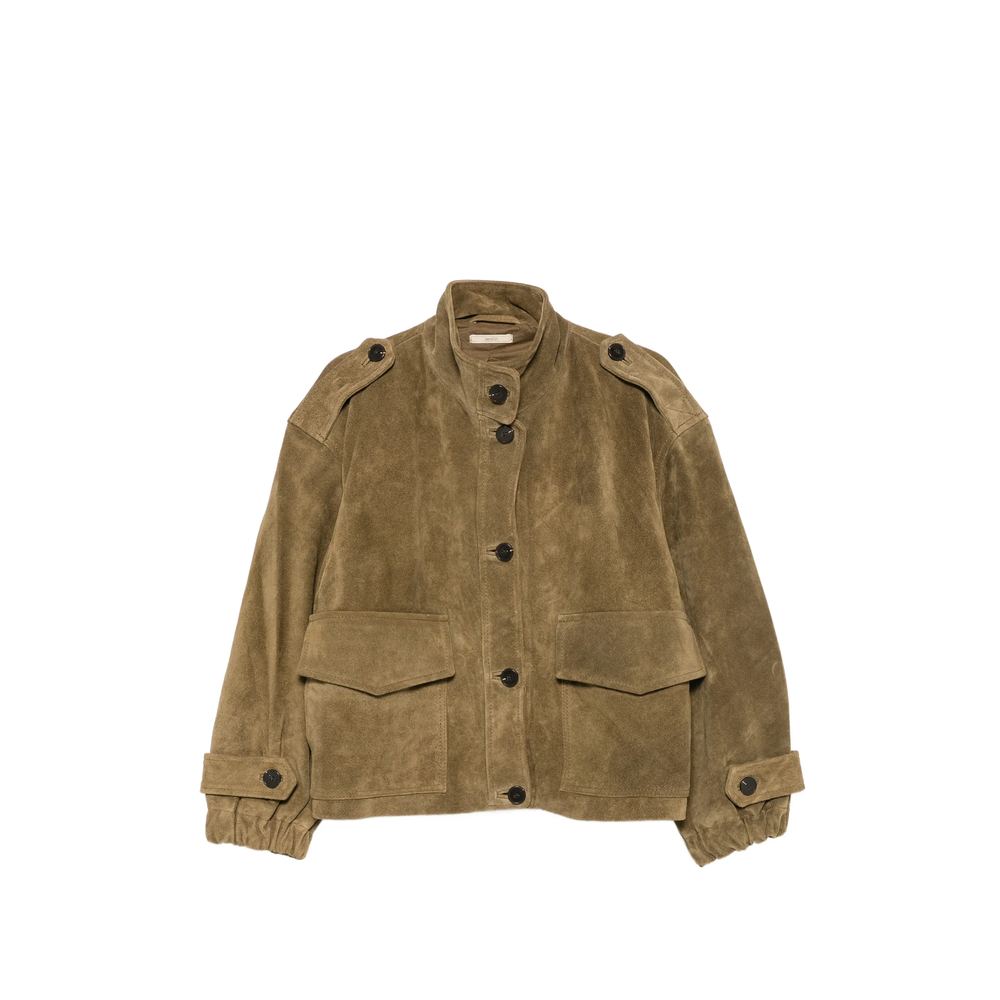 Sessùn Leather-suede Flap-pocket Jacket