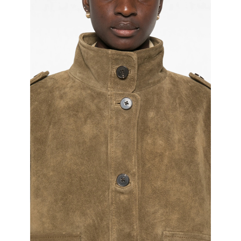 Sessùn Leather-Suede Flap-Pocket Jacket